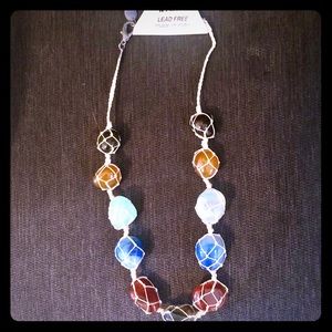New w/ tags multi colored stone necklace by Zad